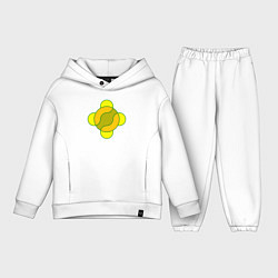 Детский костюм оверсайз Графический фантастический элемент, цвет: белый