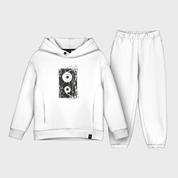 Детский костюм оверсайз Кассета, цвет: белый