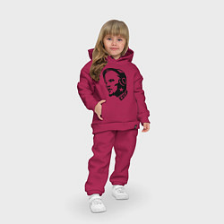 Детский костюм оверсайз Ленин: музыка СССР, цвет: маджента — фото 2