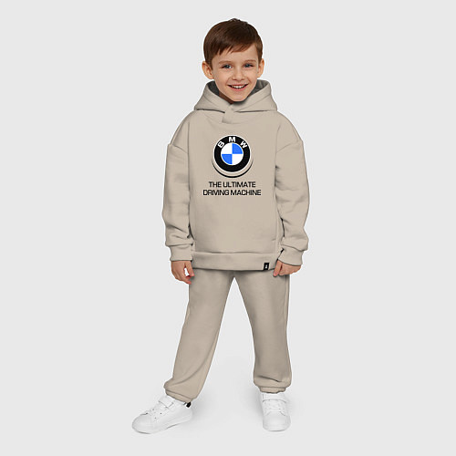 Детский костюм оверсайз BMW Driving Machine / Миндальный – фото 4