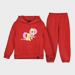 Детский костюм оверсайз Пони пегас Флаттершай, цвет: красный