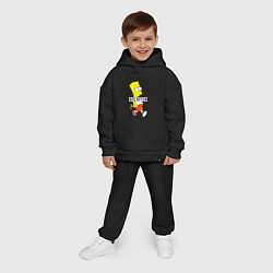 Детский костюм оверсайз Барт Симпсон: Все путем, цвет: черный — фото 2