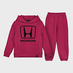 Детский костюм оверсайз Honda logo, цвет: маджента
