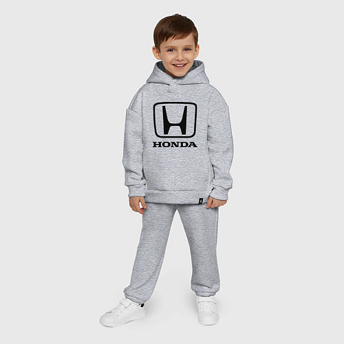 Детский костюм оверсайз Honda logo / Меланж – фото 4