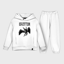 Детский костюм оверсайз Led Zeppelin Swan, цвет: белый