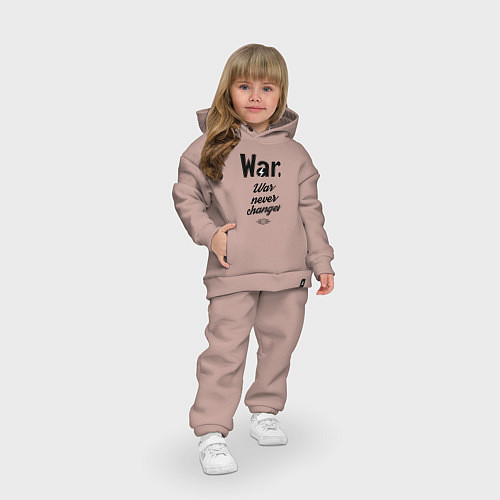 Детский костюм оверсайз War never changes / Пыльно-розовый – фото 3