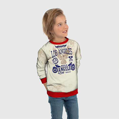 Детский свитшот Moto t-shirt 1 / 3D-Красный – фото 3