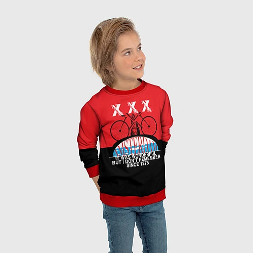 Детский свитшот Amsterdam t-shirt / 3D-Красный – фото 3