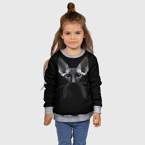 Детский свитшот Сфинкс 2 / 3D-Меланж – фото 4
