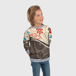 Свитшот детский Прованс, цвет: 3D-меланж — фото 2