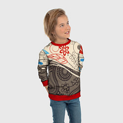 Свитшот детский Прованс, цвет: 3D-красный — фото 2