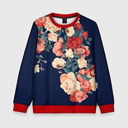 Свитшот детский Fashion flowers, цвет: 3D-красный