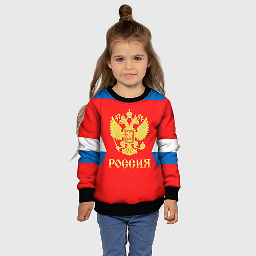 Детский свитшот Сборная РФ: #72 BOBROVSKY / 3D-Черный – фото 4
