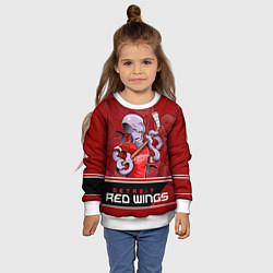 Свитшот детский Detroit Red Wings, цвет: 3D-белый — фото 2