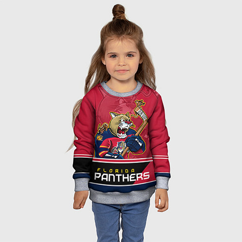 Детский свитшот Florida Panthers / 3D-Меланж – фото 4