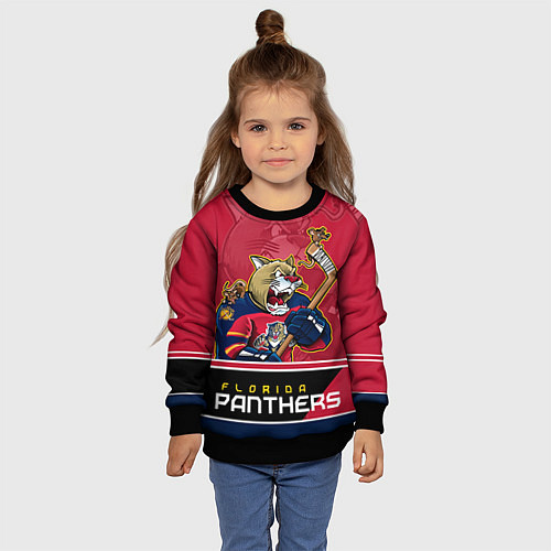 Детский свитшот Florida Panthers / 3D-Черный – фото 4