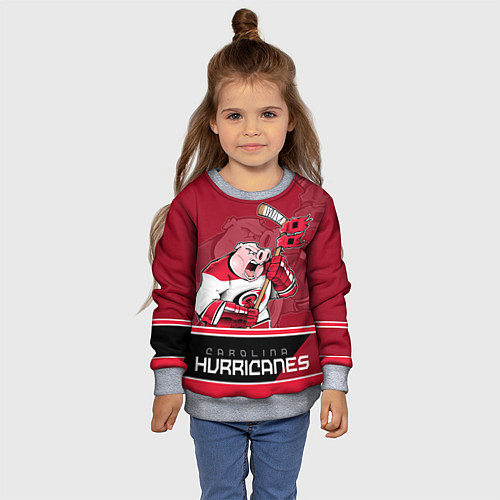 Детский свитшот Carolina Hurricanes / 3D-Меланж – фото 4