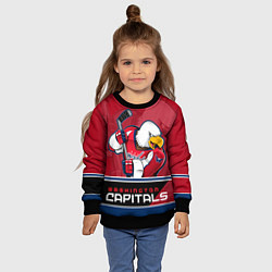 Свитшот детский Washington Capitals, цвет: 3D-черный — фото 2