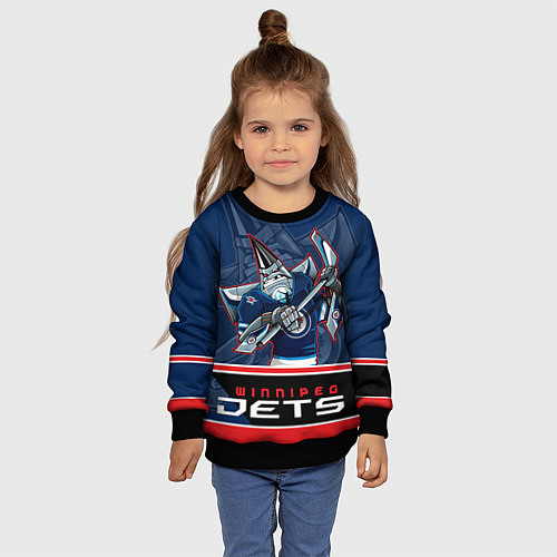 Детский свитшот Winnipeg Jets / 3D-Черный – фото 4
