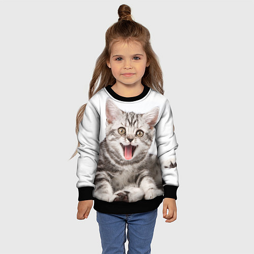 Детский свитшот Милашка / 3D-Черный – фото 4