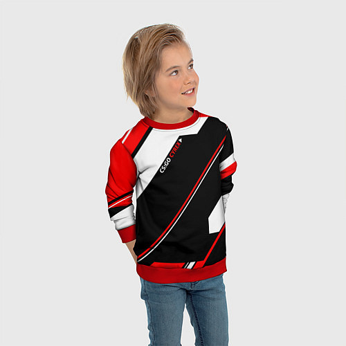 Детский свитшот CS:GO Cyrex Style / 3D-Красный – фото 3