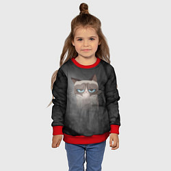 Свитшот детский Grumpy Cat, цвет: 3D-красный — фото 2
