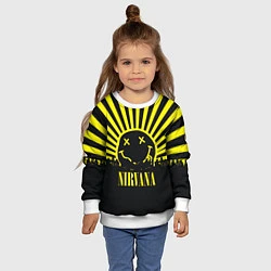 Свитшот детский Nirvana, цвет: 3D-белый — фото 2