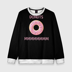 Свитшот детский Donuts, цвет: 3D-белый