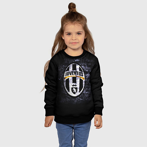 Детский свитшот Juventus: shadows / 3D-Черный – фото 4