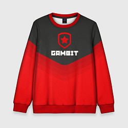 Свитшот детский Gambit Gaming Uniform, цвет: 3D-красный