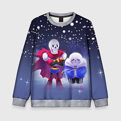 Свитшот детский Sans & Papyrus, цвет: 3D-меланж