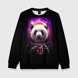 Свитшот детский Panda Cosmonaut, цвет: 3D-черный