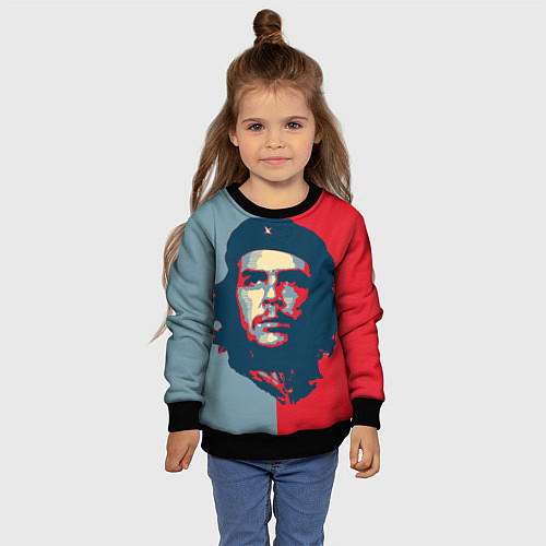 Детский свитшот Che Guevara / 3D-Черный – фото 4