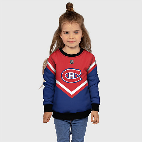 Детский свитшот NHL: Montreal Canadiens / 3D-Черный – фото 4