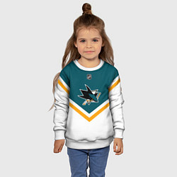 Свитшот детский NHL: San Jose Sharks, цвет: 3D-белый — фото 2
