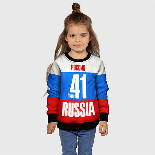 Детский свитшот Russia: from 41 / 3D-Черный – фото 4