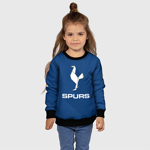 Детский свитшот Tottenham Spurs / 3D-Черный – фото 4