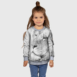 Свитшот детский Мудрый лев, цвет: 3D-меланж — фото 2