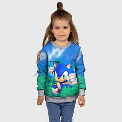Свитшот детский Sonic Boom, цвет: 3D-меланж — фото 2