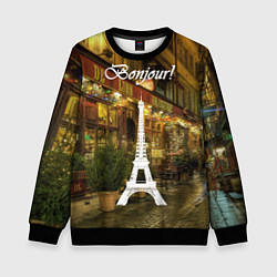 Свитшот детский Bonjour - Paris, цвет: 3D-черный