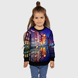 Свитшот детский Амстердама - Нидерланды, цвет: 3D-черный — фото 2