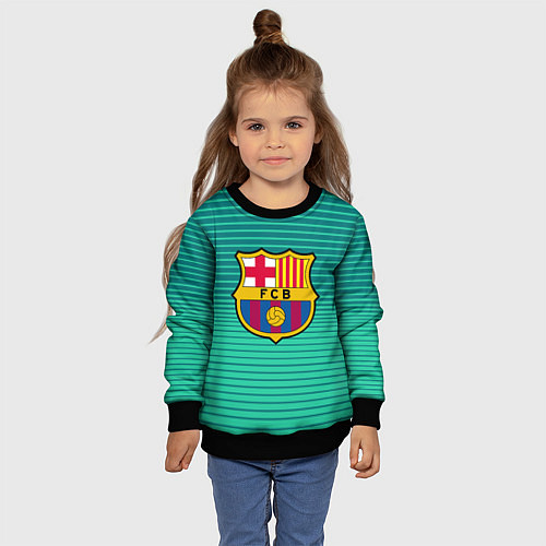 Детский свитшот Барселона / 3D-Черный – фото 4