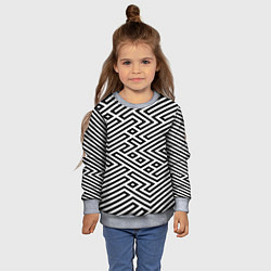 Свитшот детский Optical illusion, цвет: 3D-меланж — фото 2