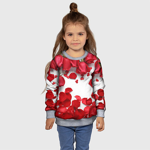 Детский свитшот Сильные чуства / 3D-Меланж – фото 4