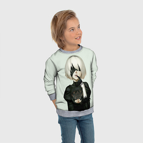 Детский свитшот B2 / 3D-Меланж – фото 3
