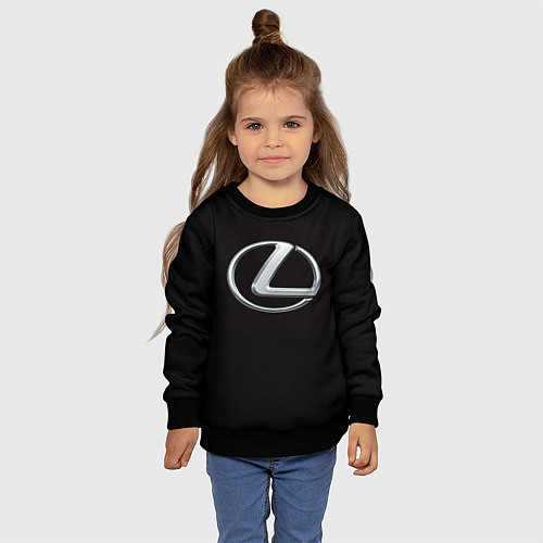 Детский свитшот Lexus / 3D-Черный – фото 4