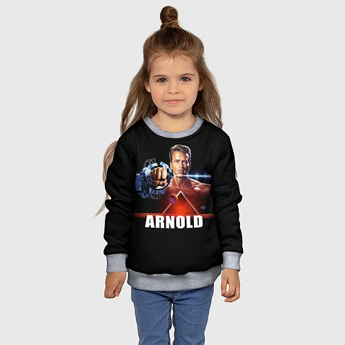 Детский свитшот Iron Arnold / 3D-Меланж – фото 4