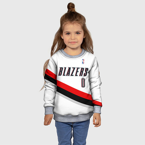 Детский свитшот Portland Trail Blazers 0 / 3D-Меланж – фото 4
