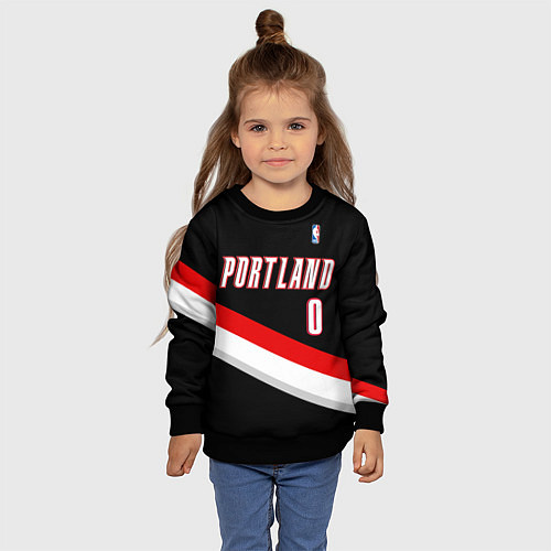 Детский свитшот Portland Trail Blazers 0 / 3D-Черный – фото 4