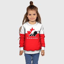 Свитшот детский Canada Team, цвет: 3D-белый — фото 2